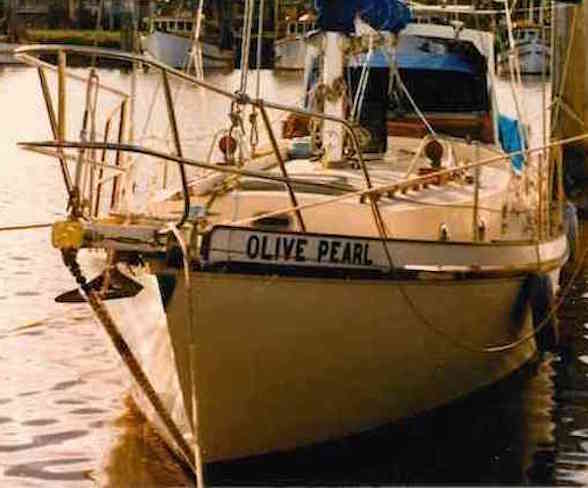 Geoff's yacht Olive Pearl, 1996
